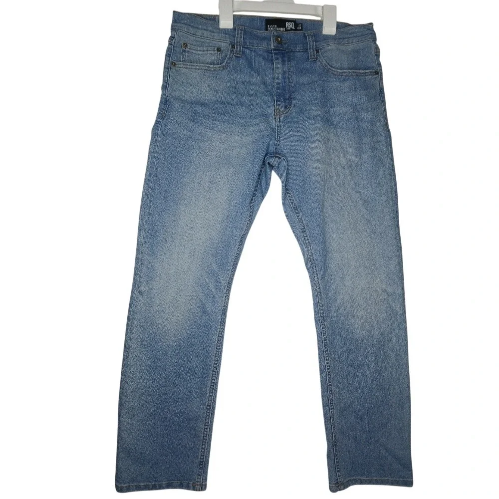 RSQ Jeans‎ Men 32x30 Blue New York Slim Straight Medium Wash Denim Pants